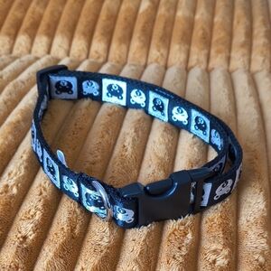 Teddy Fresh Black Bear Pattern Dog Collar